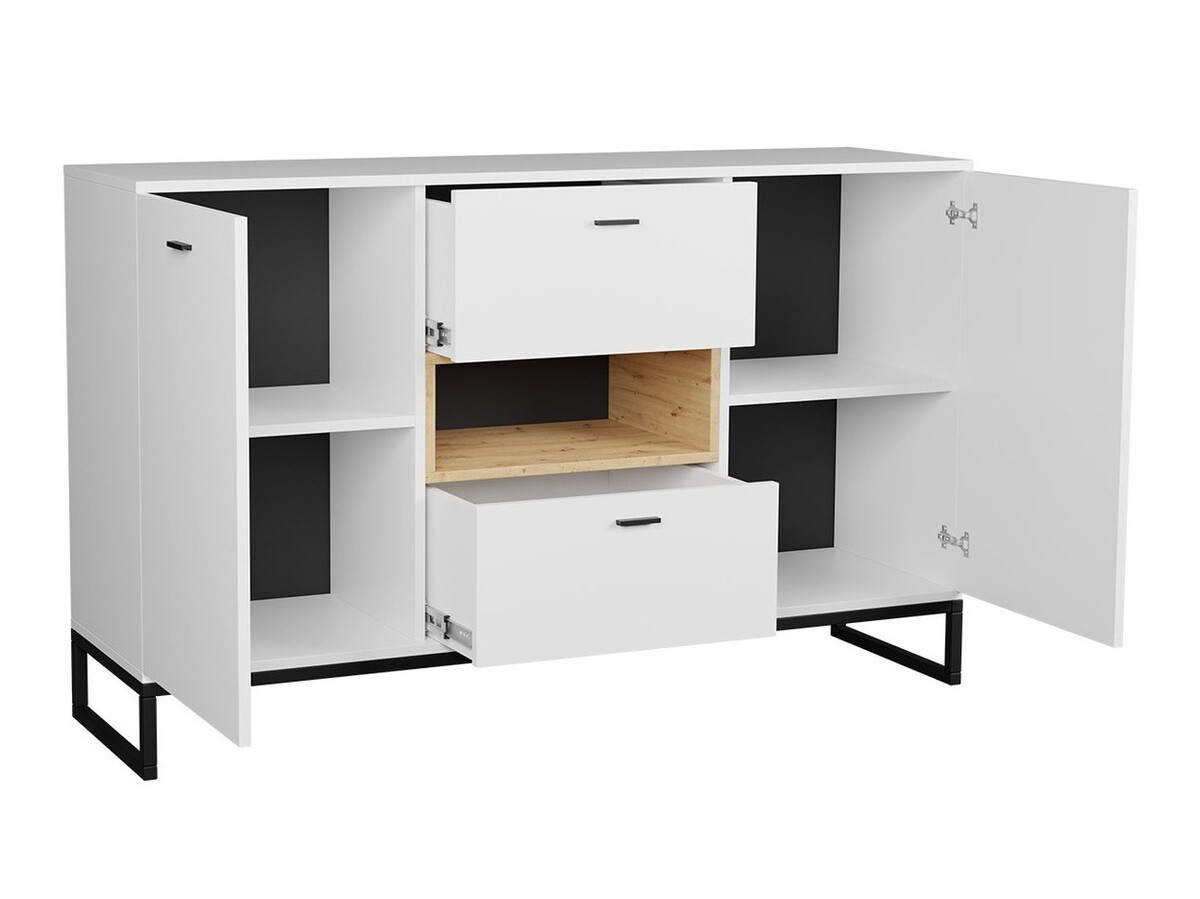 Woonkamerset Baltesi 109 (Artisan eiken + Zwart)