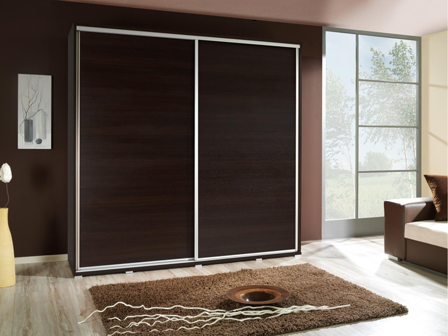 Kledingkast Murrieta 101 (Wengé)