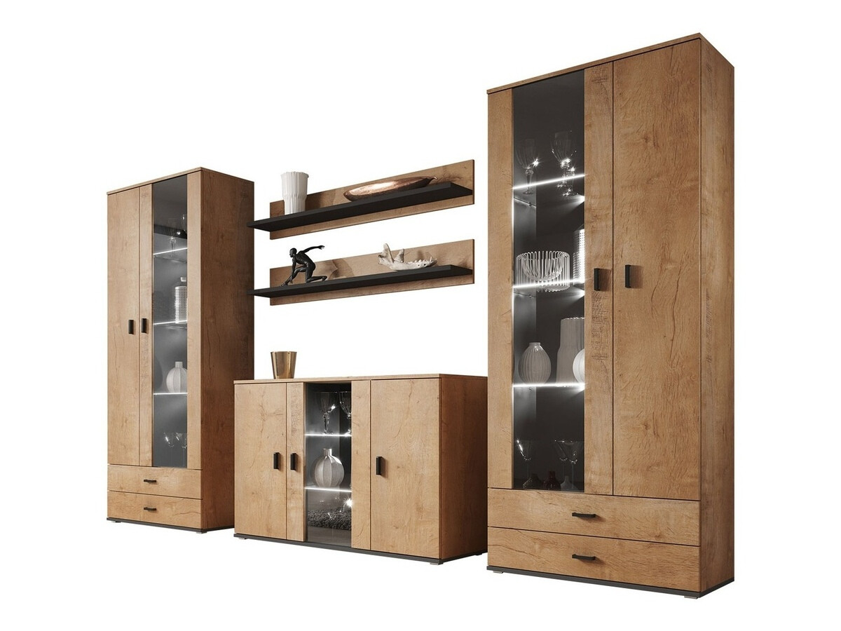 Woonkamerset Tornola 111 (Lefkas eik + Zwart)