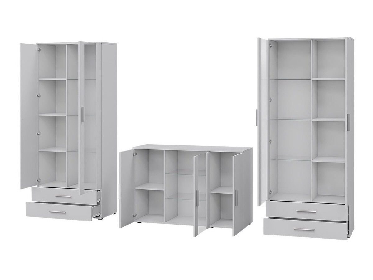 Woonkamerset Tornola 111 (Wit + Glanzend wit)