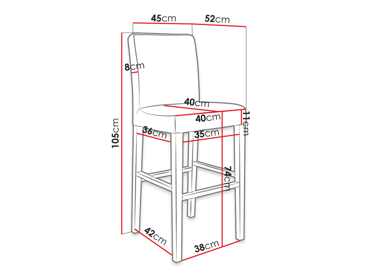 Barkruk Racine 103 (Zwart + Magic Velvet 2217)