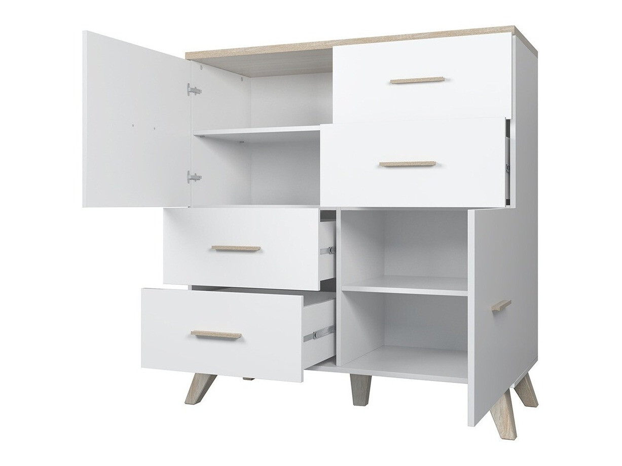 Woonkamerset Larfloi 112 (Wotan eik + Zwart)