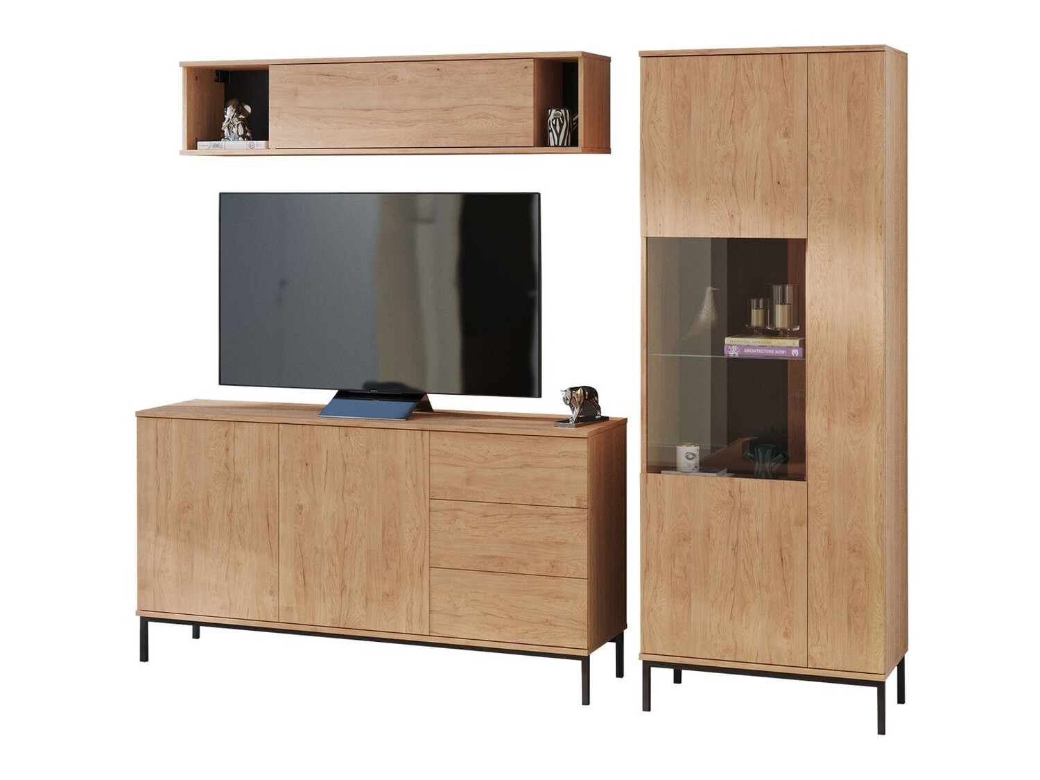 Woonkamerset Lomsore 110 (Licht hout)