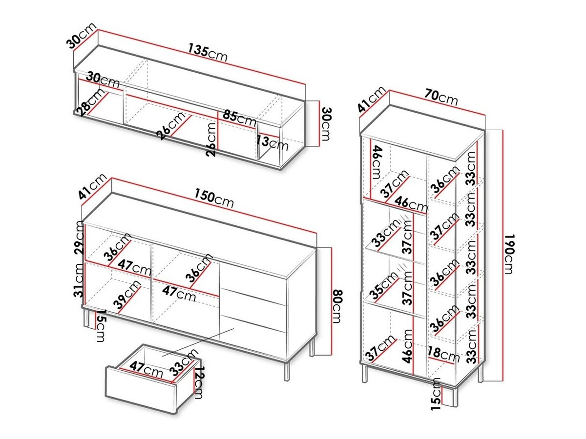 Woonkamerset Lomsore 110 (Wit)