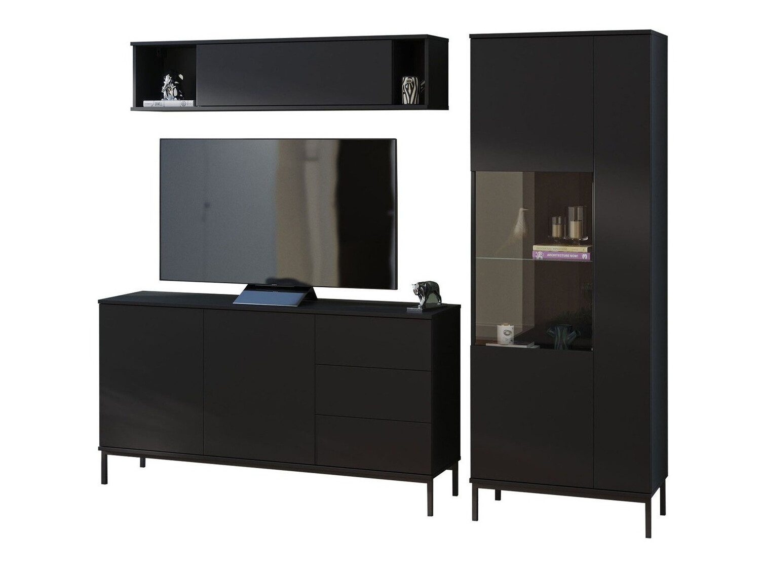 Woonkamerset Lomsore 110 (Zwart)