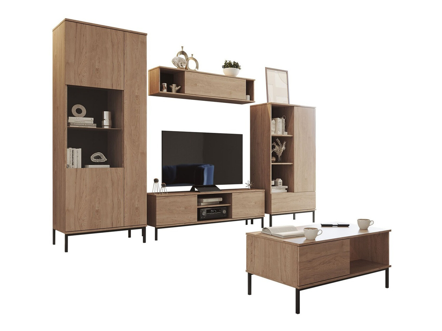 Woonkamerset Lomsore 108 (Licht hout)