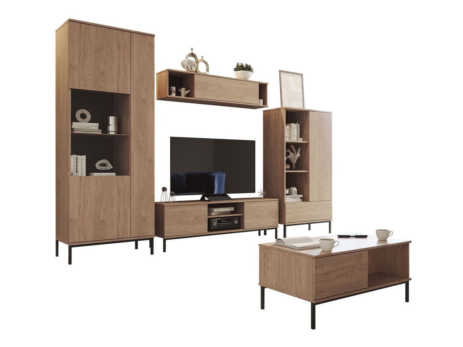 Woonkamerset Lomsore 108 (Licht hout)