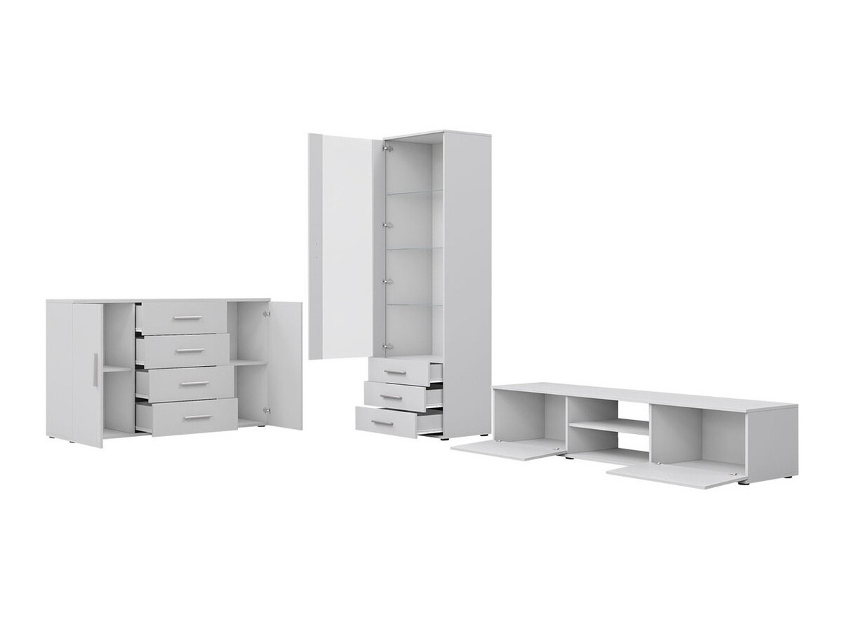 Woonkamerset Tornola 108 (Zwart + Glanzend zwart)