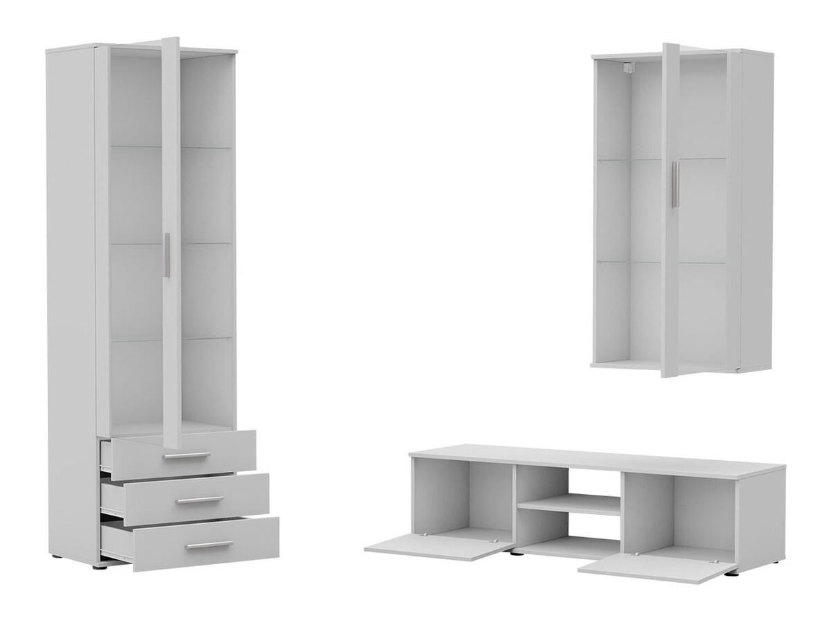 Woonkamerset Tornola 114 (Zwart + Glanzend zwart)