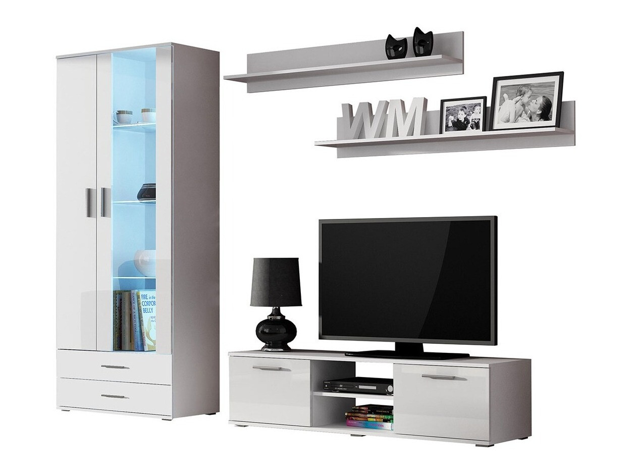 Woonkamerset Tornola 117 (Wit + Glanzend wit)