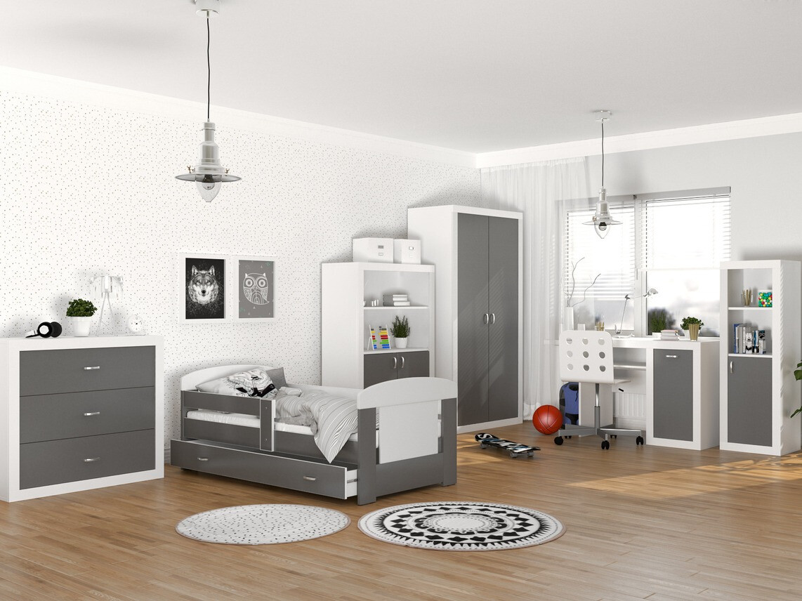 Boekenkast Tentive 105 (Wit + Grijs)