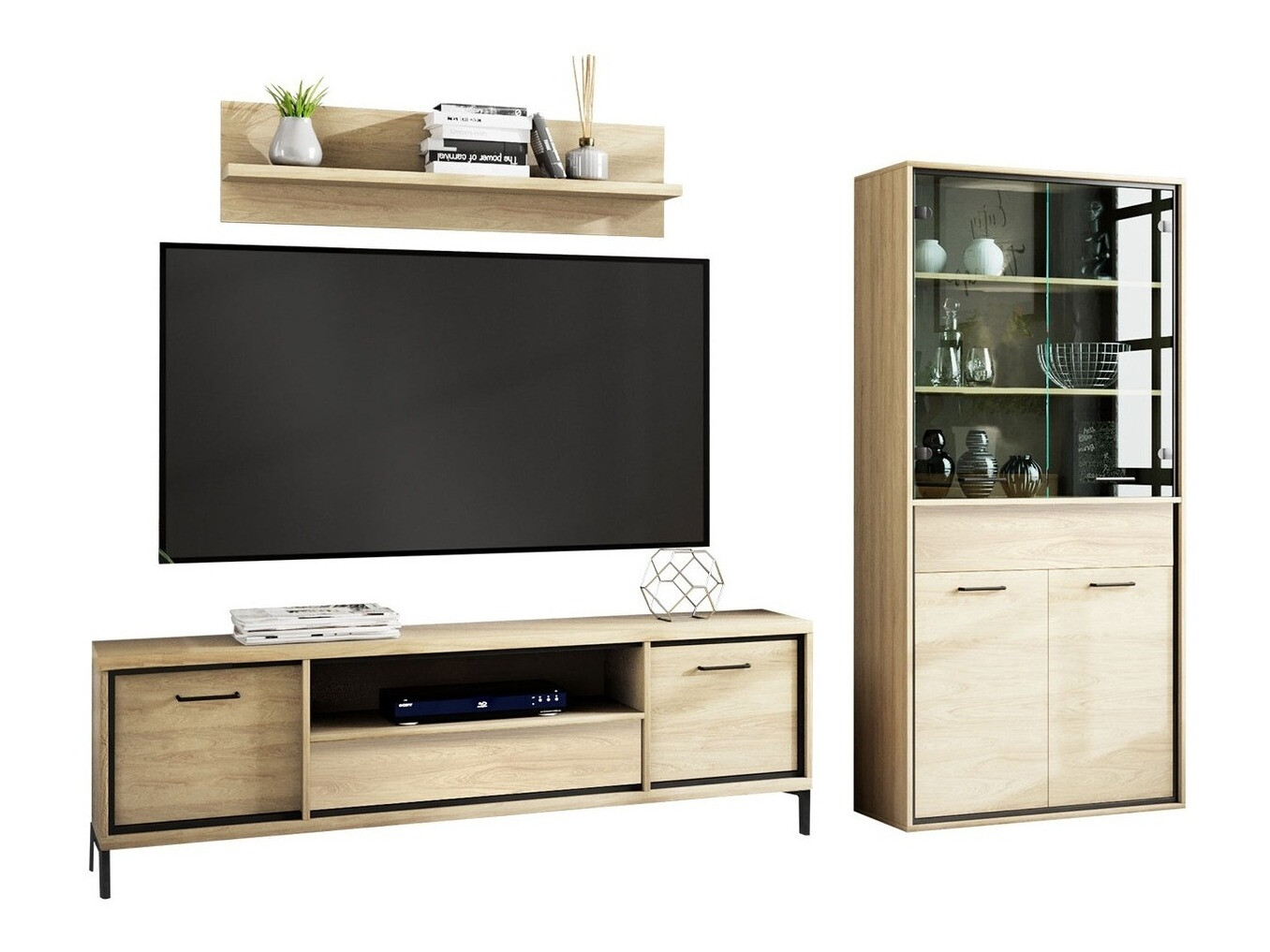 Woonkamerset Etrmoni 119 (Licht hout + Eiken)