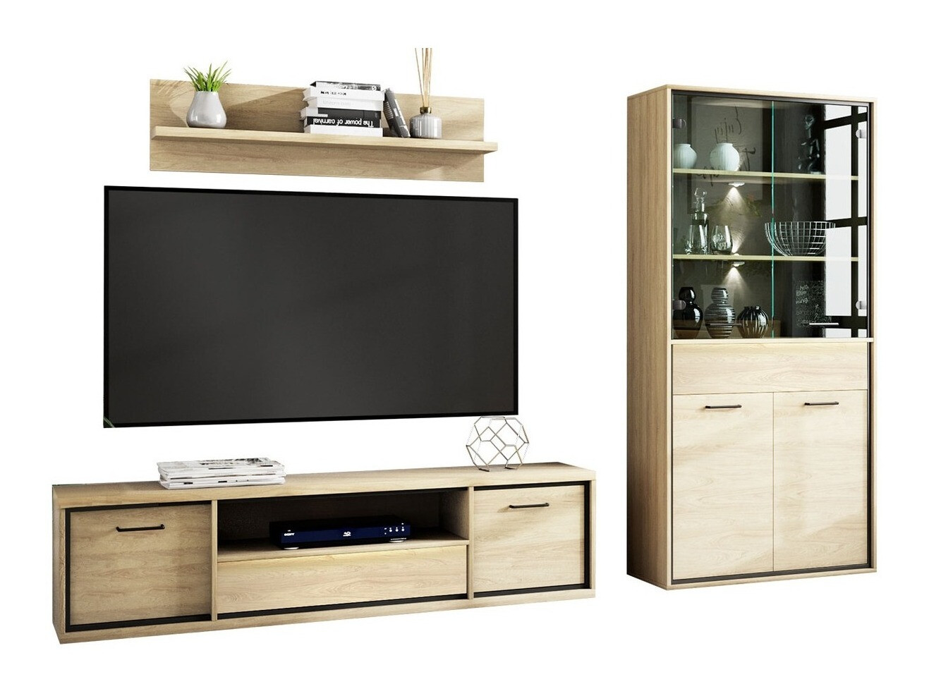 Woonkamerset Etrmoni 119 (Licht hout + Eiken)