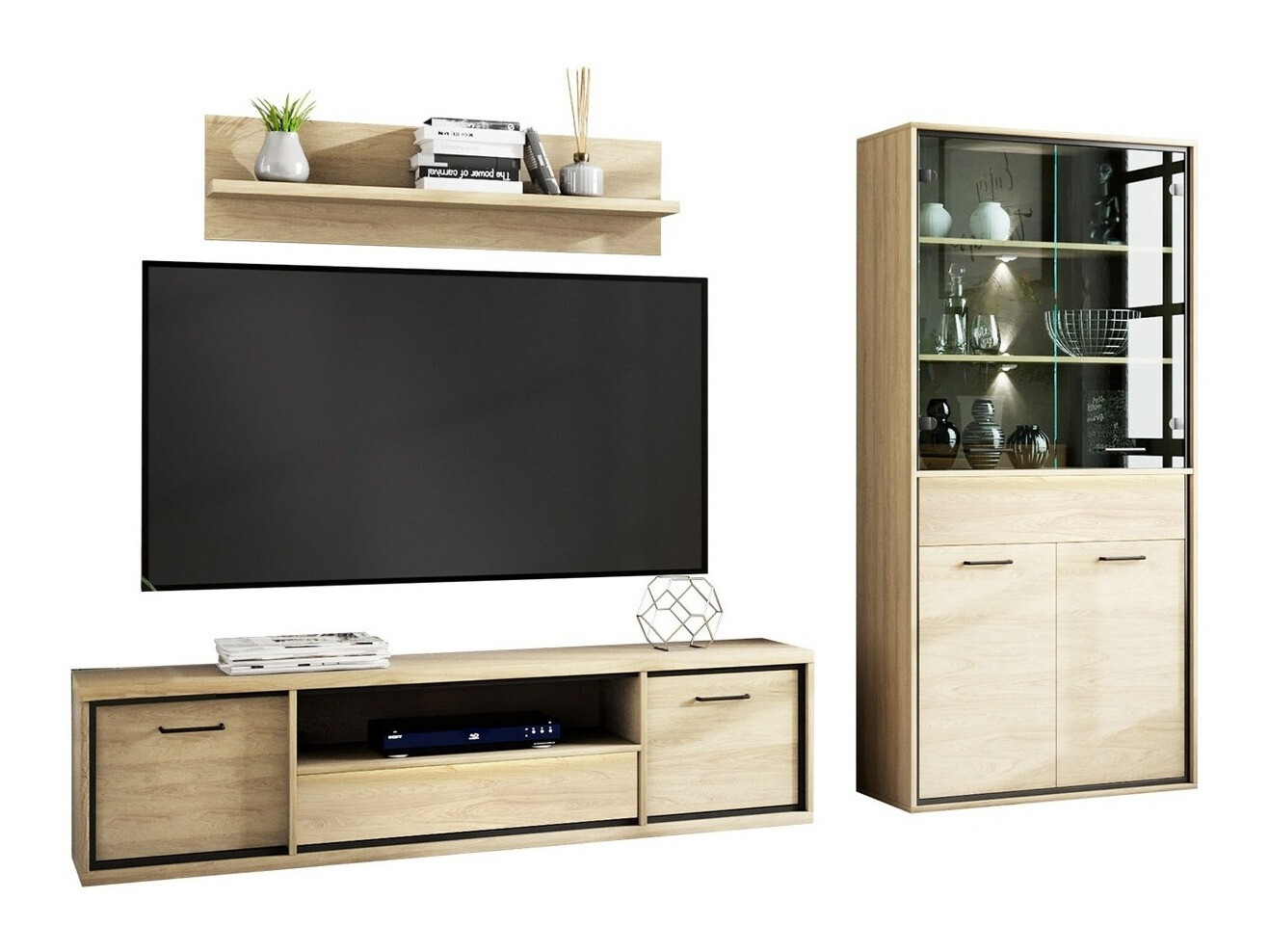 Woonkamerset Etrmoni 119 (Licht hout + Eiken)