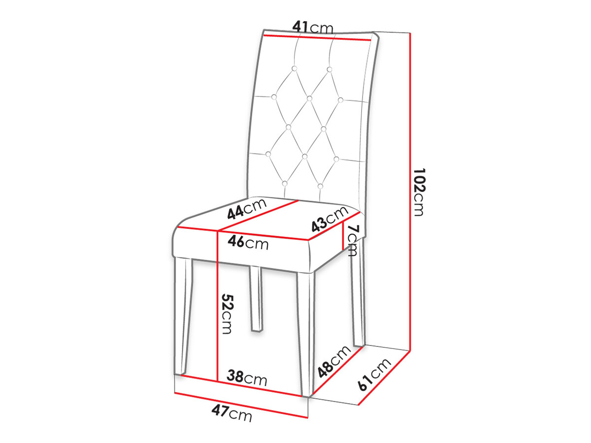 Stoel Racine 111 (Wit + Magic Velvet 2219)