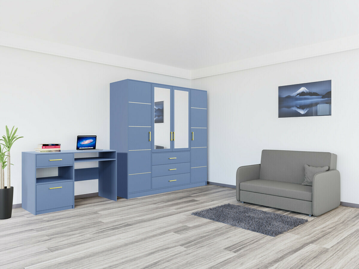 Bureau Dortivu 117 (Blauw + Gouden)