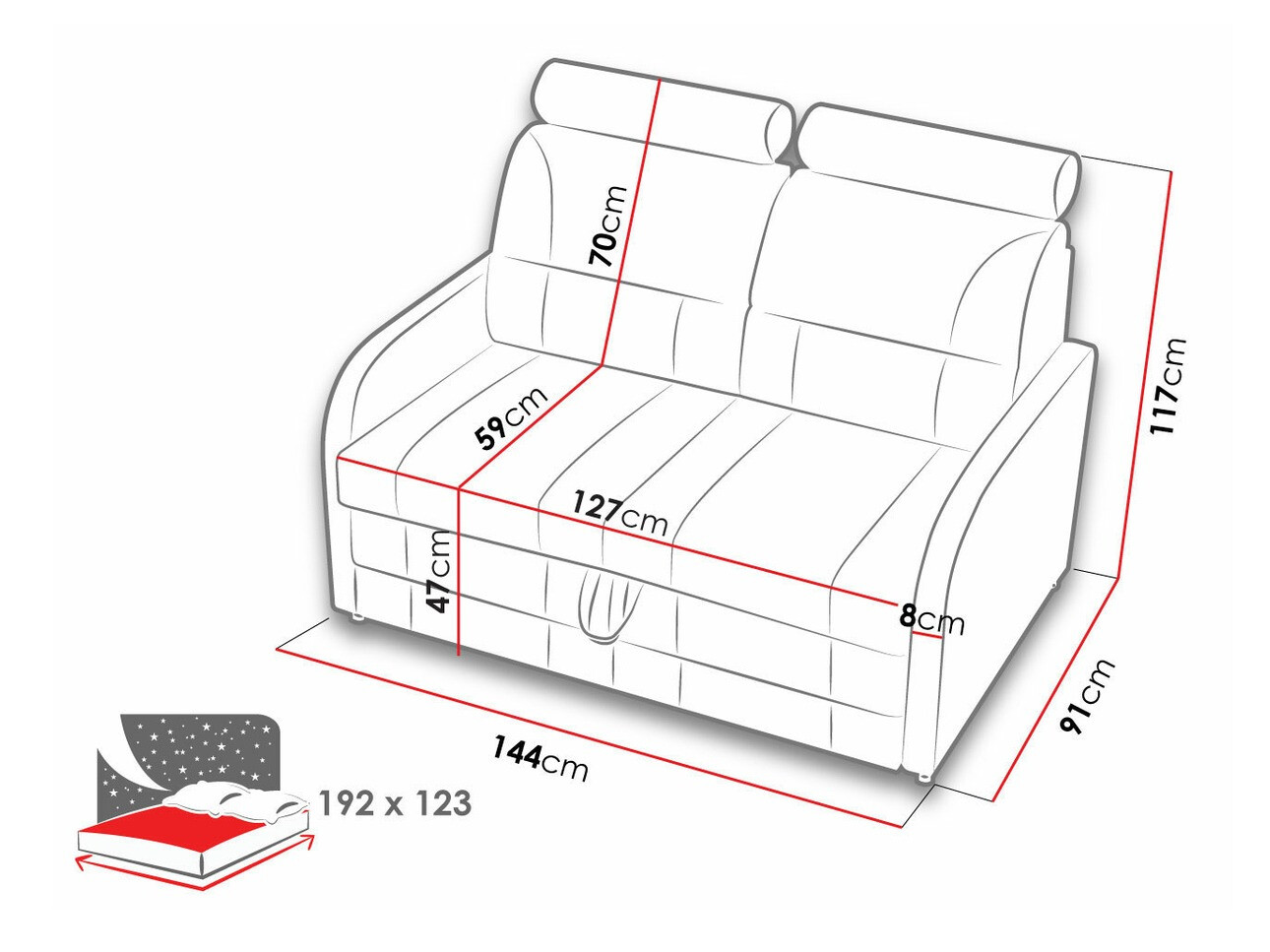Slaapbank Kingsport 109