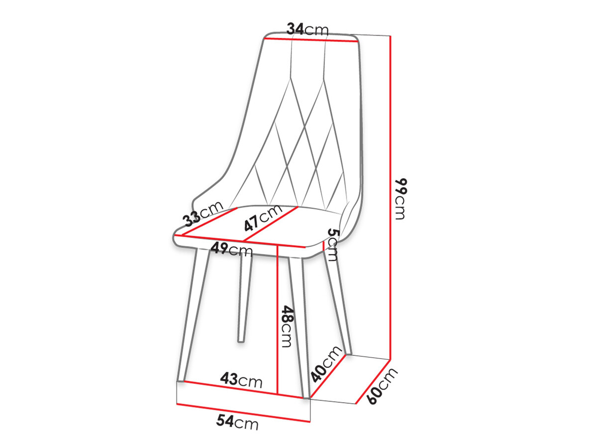 Stoel Racine 112 (Zwart + Magic Velvet 2217)