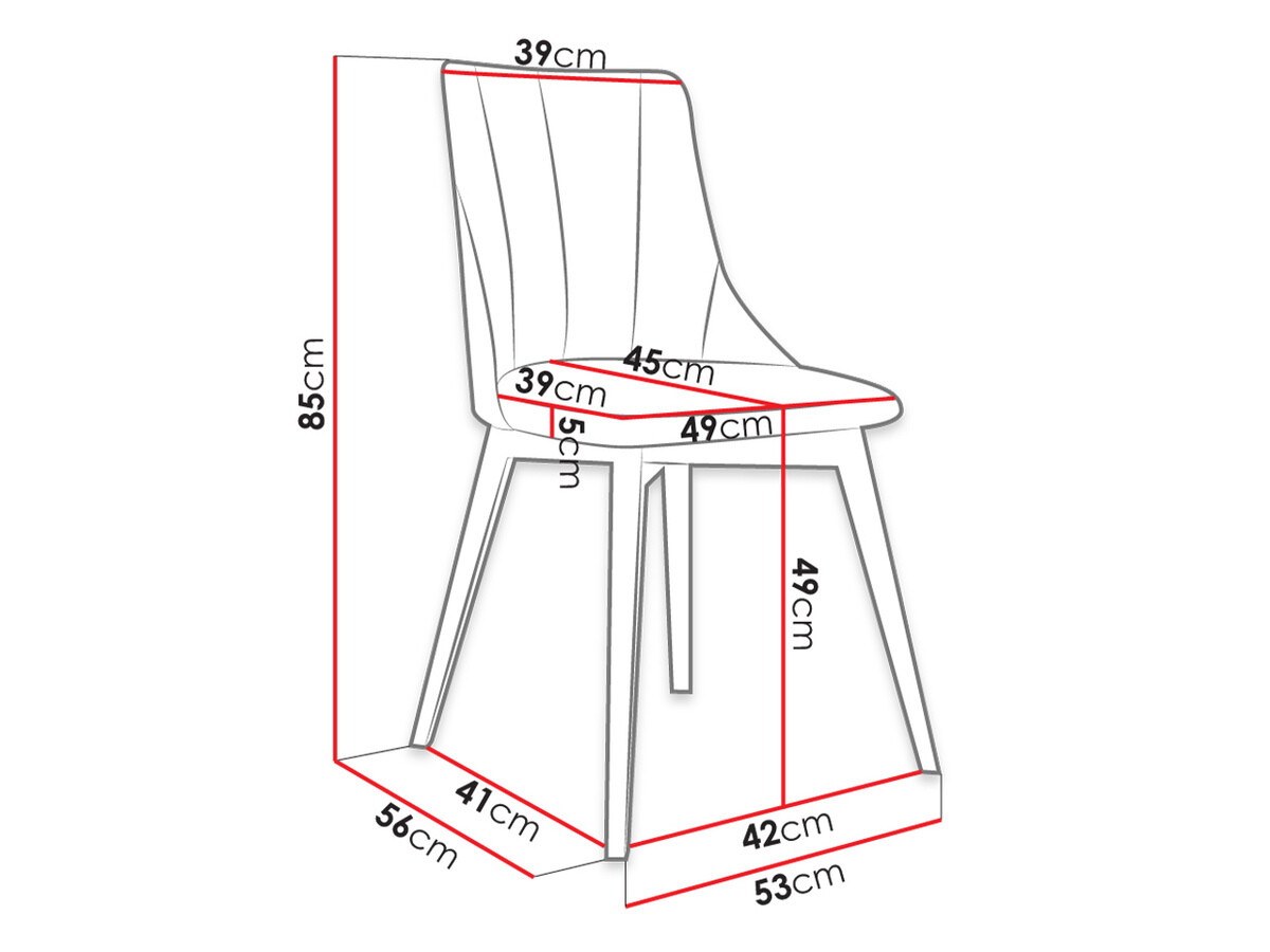 Stoel Racine 114 (Zwart + Magic Velvet 2225)
