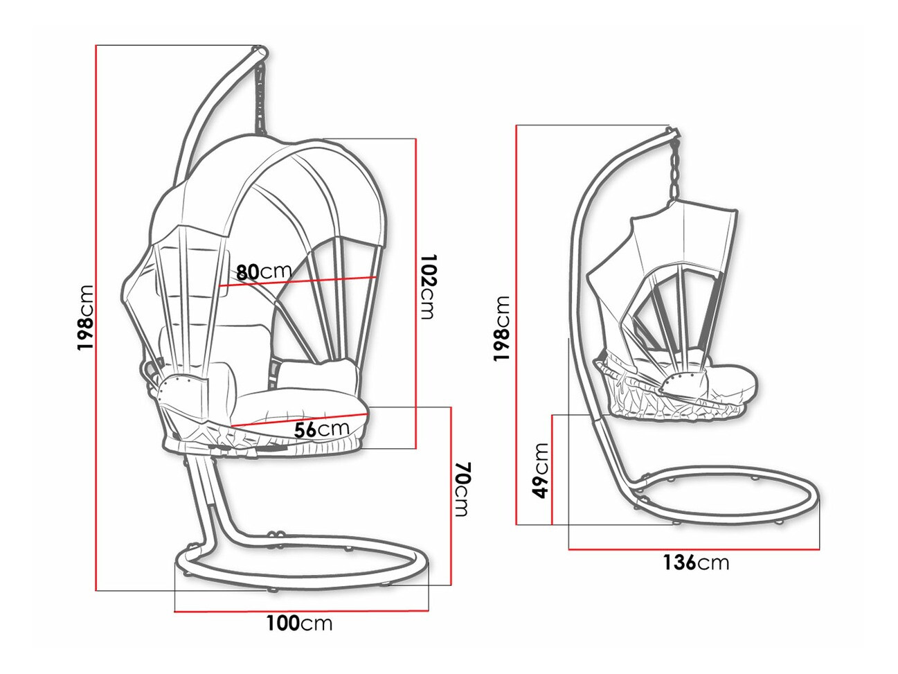 Hangende stoel Comfivo 317