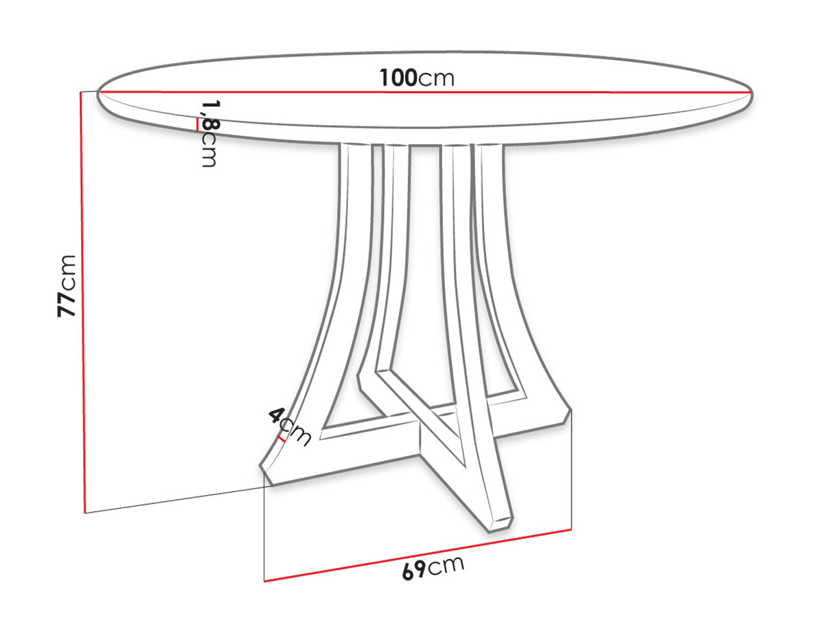Tafel Racine 120 (Glanzend wit + Zwart)