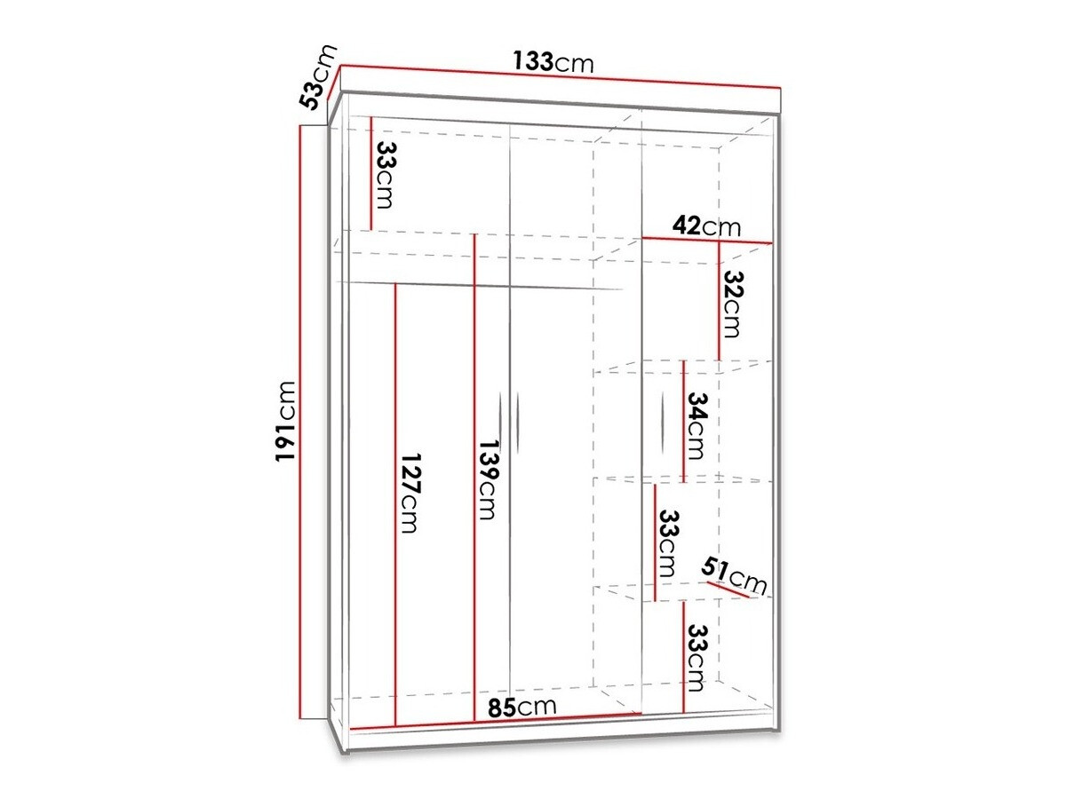 Kledingkast Novduni 101 (Sonoma eik)