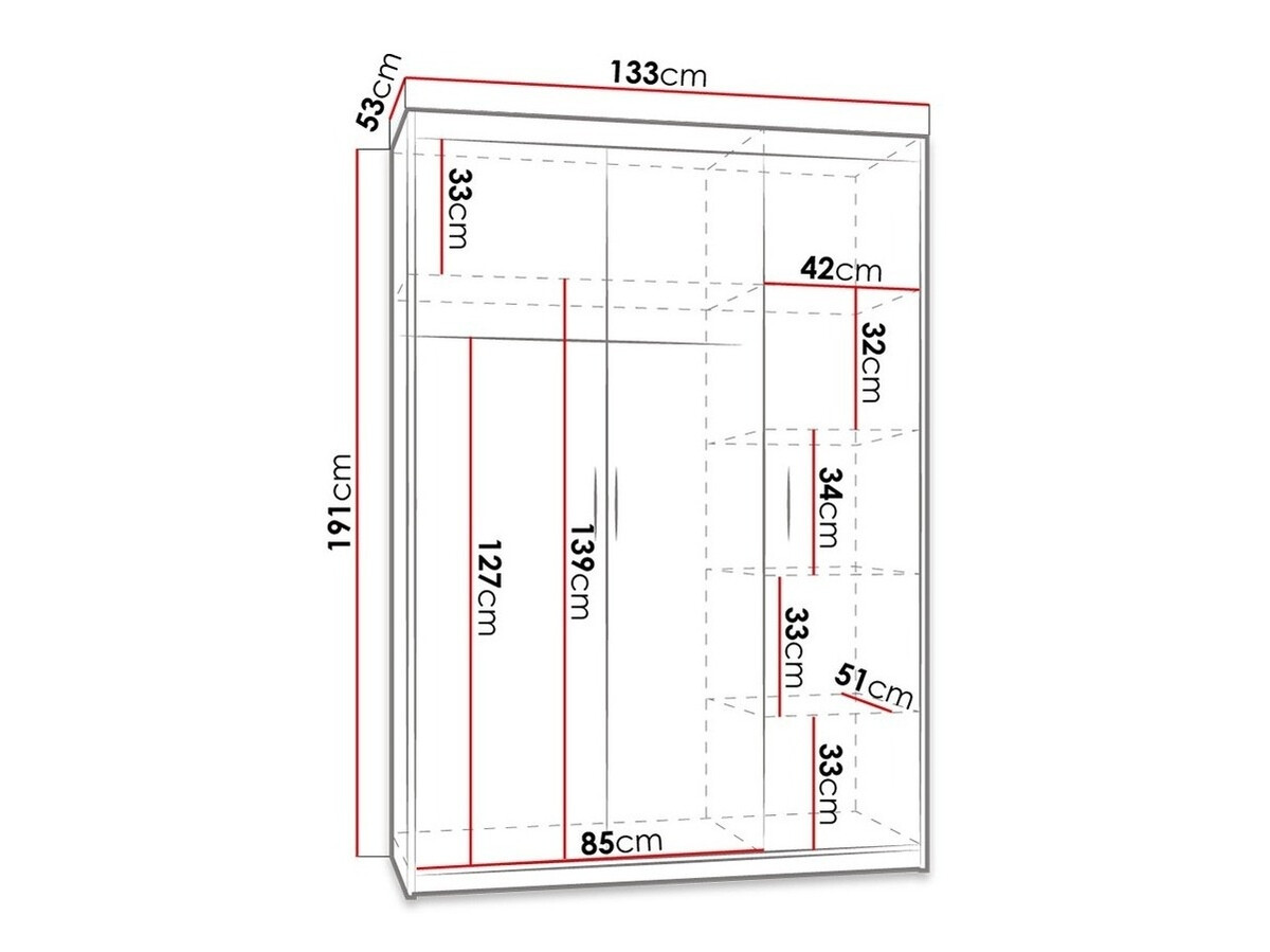 Kledingkast Novduni 101 (Wit)