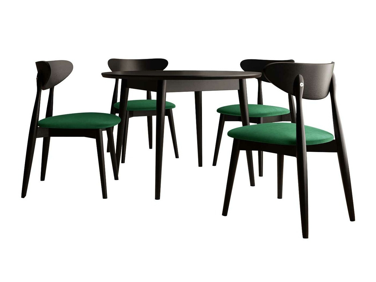 Eetkamerset Racine 134 (Zwart)