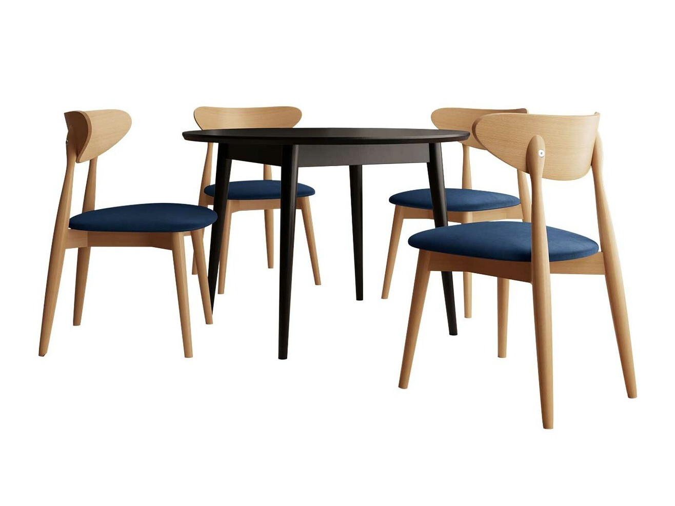 Eetkamerset Racine 134 (Zwart)