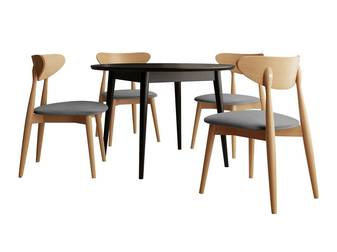 Eetkamerset Racine 134 (Zwart)