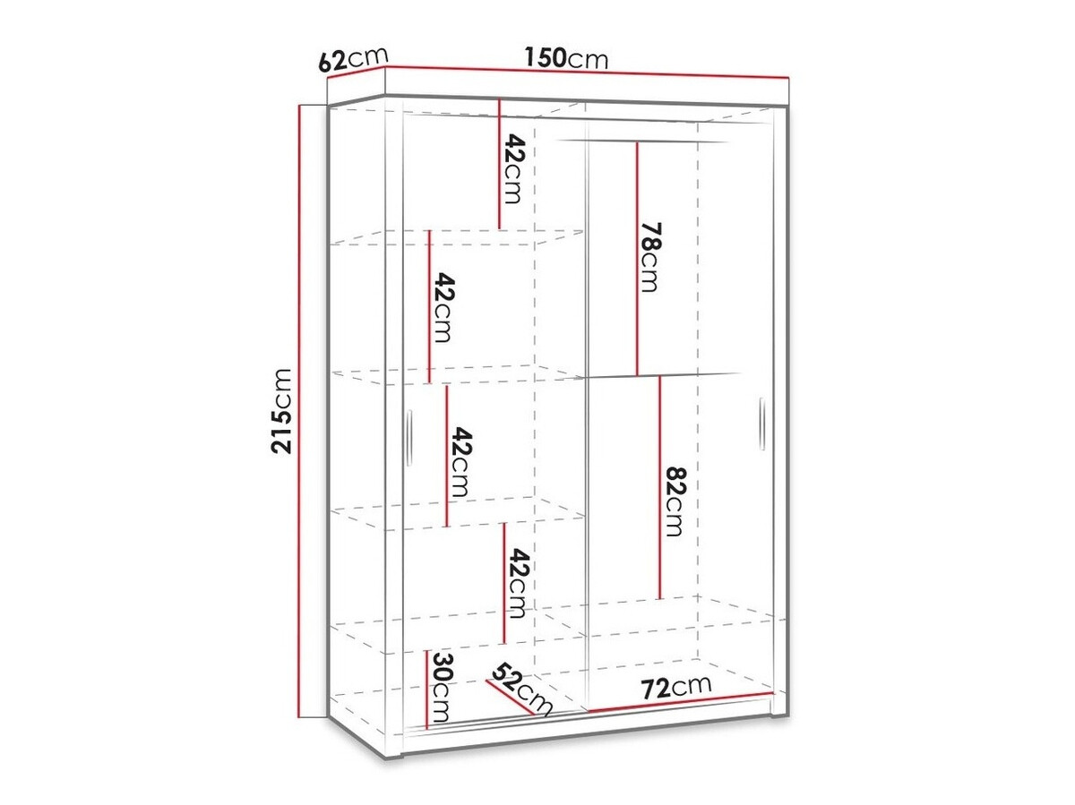 Kledingkast Catromi 105 (Artisan eiken)