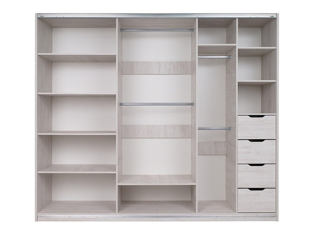 Kledingkast Fivelbo 110 (Klooster eik + Glanzend zwart)