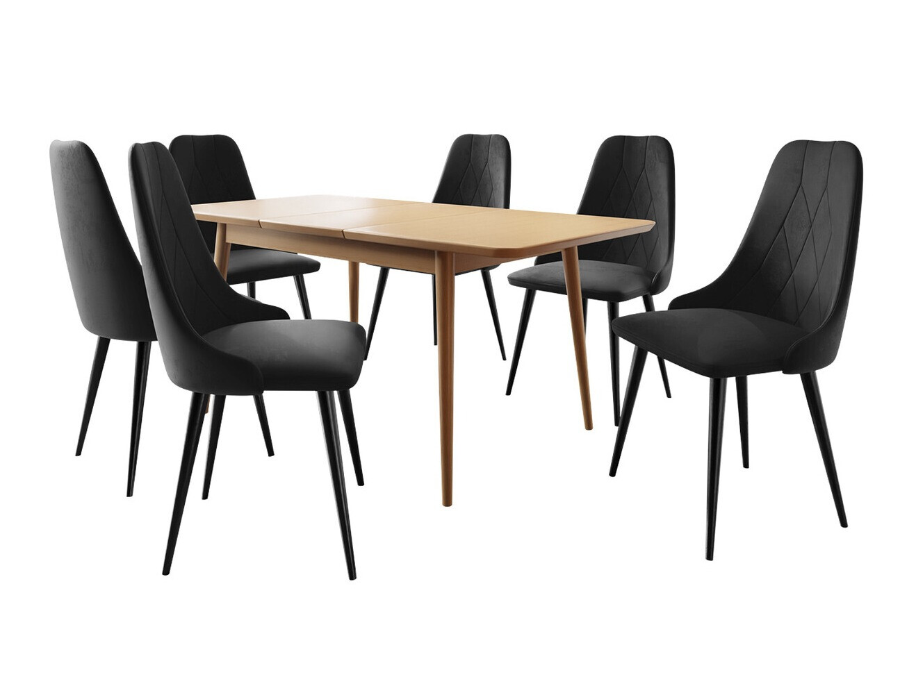 Eetkamerset Racine 125 (Bruin)