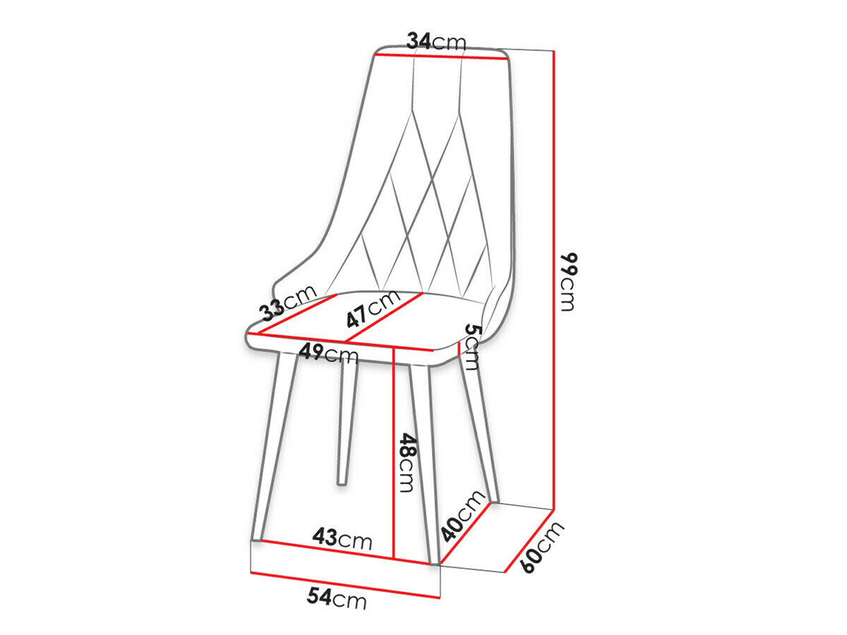 Eetkamerset Racine 125 (Zwart + Magic Velvet 2217)
