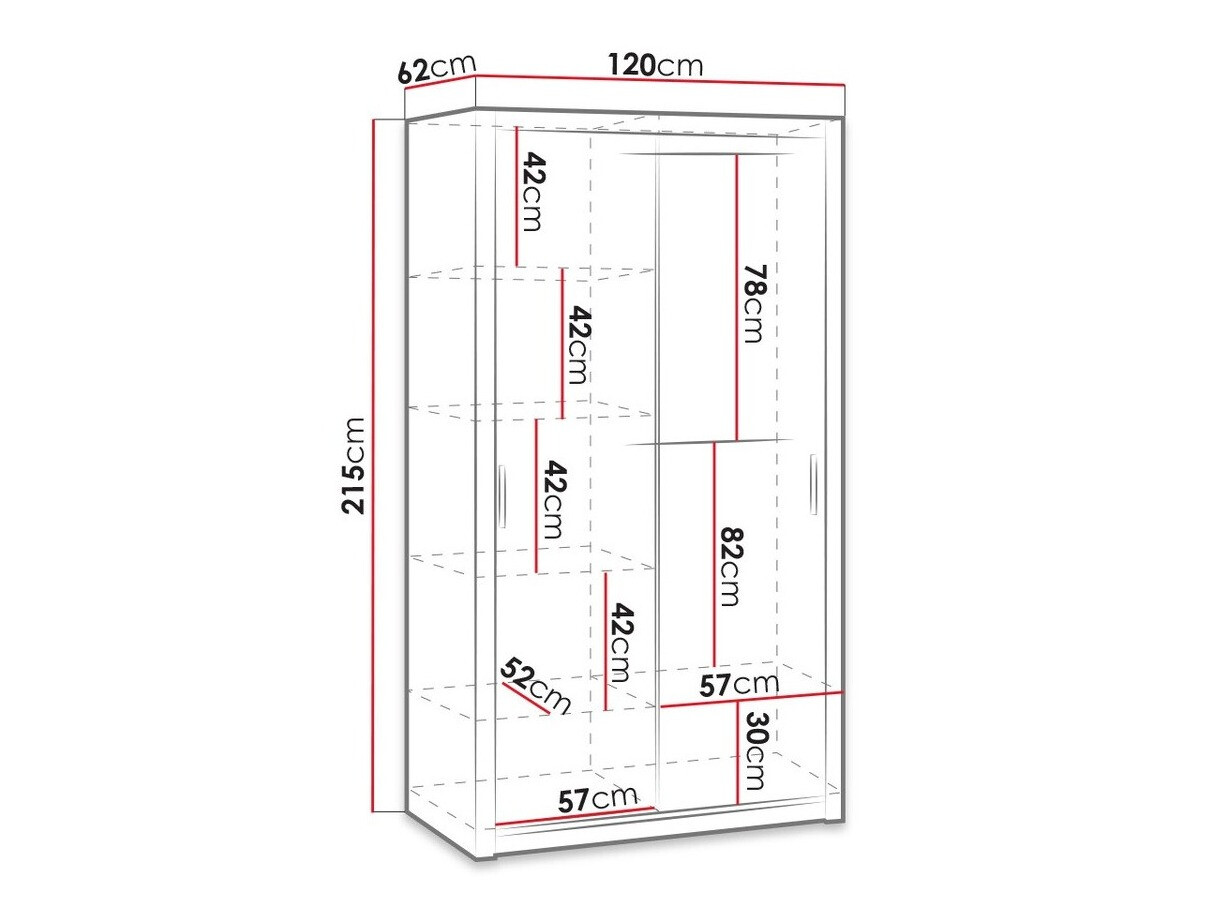 Kledingkast Catromi 102 (Wit)