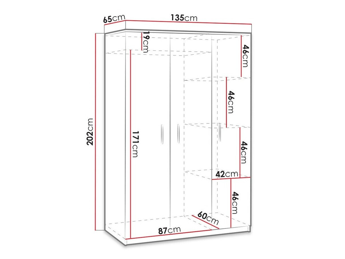 Kledingkast Catromi 118 (Wit)