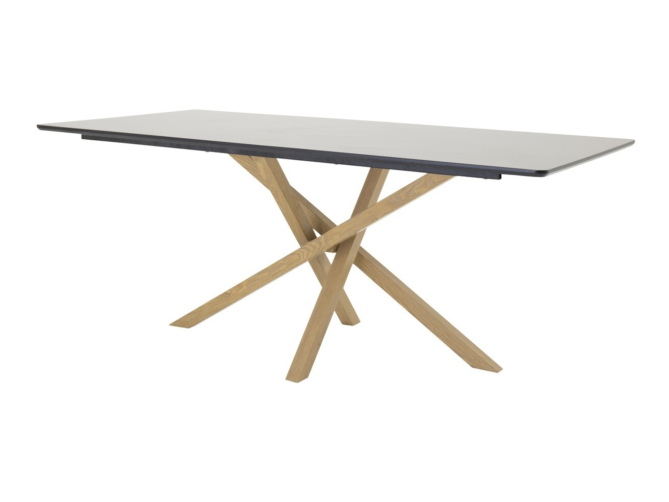 Tafel Dallas 193 (Zwart + eiken)