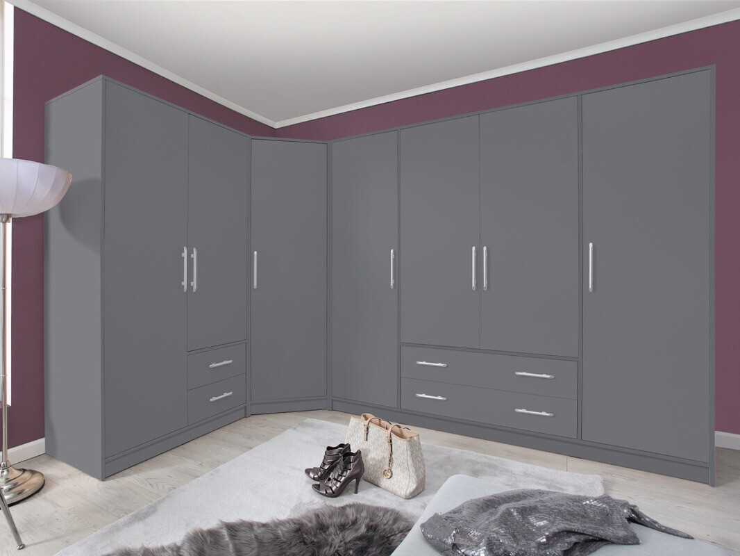 Hoekkledingkast Cavmero 106 (Antraciet)