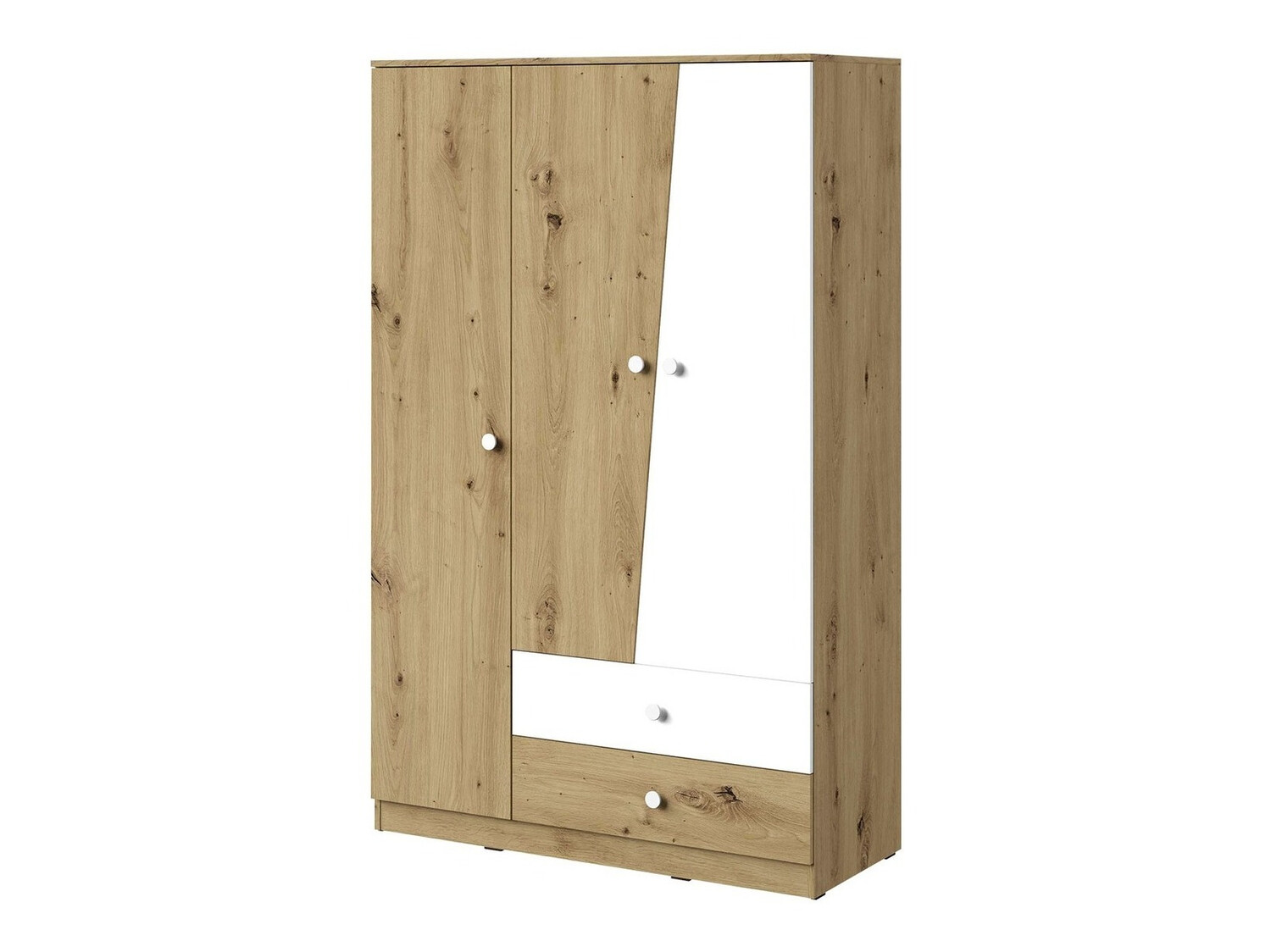 Kledingkast Almira 102 (Artisan eiken + Wit)