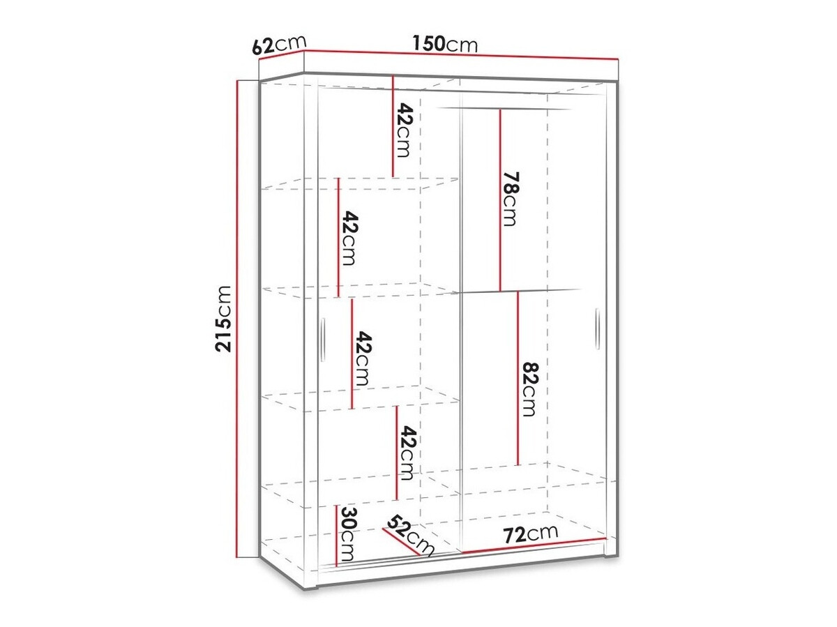 Kledingkast Catromi 106 (Klooster eik)