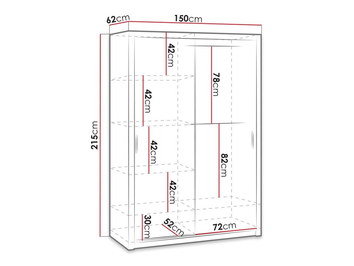 Kledingkast Catromi 106 (Wit)