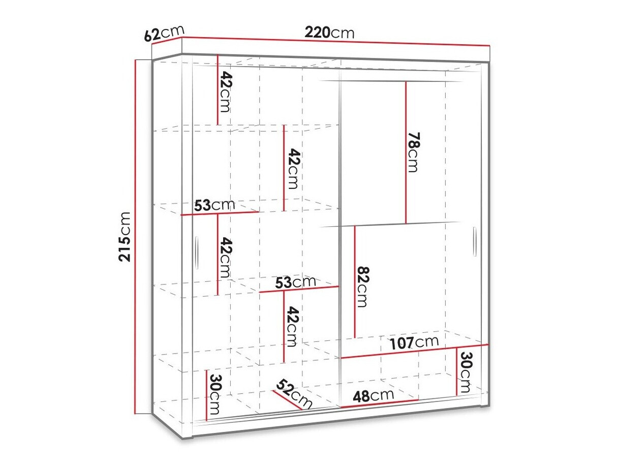Kledingkast Catromi 109 (Wit)
