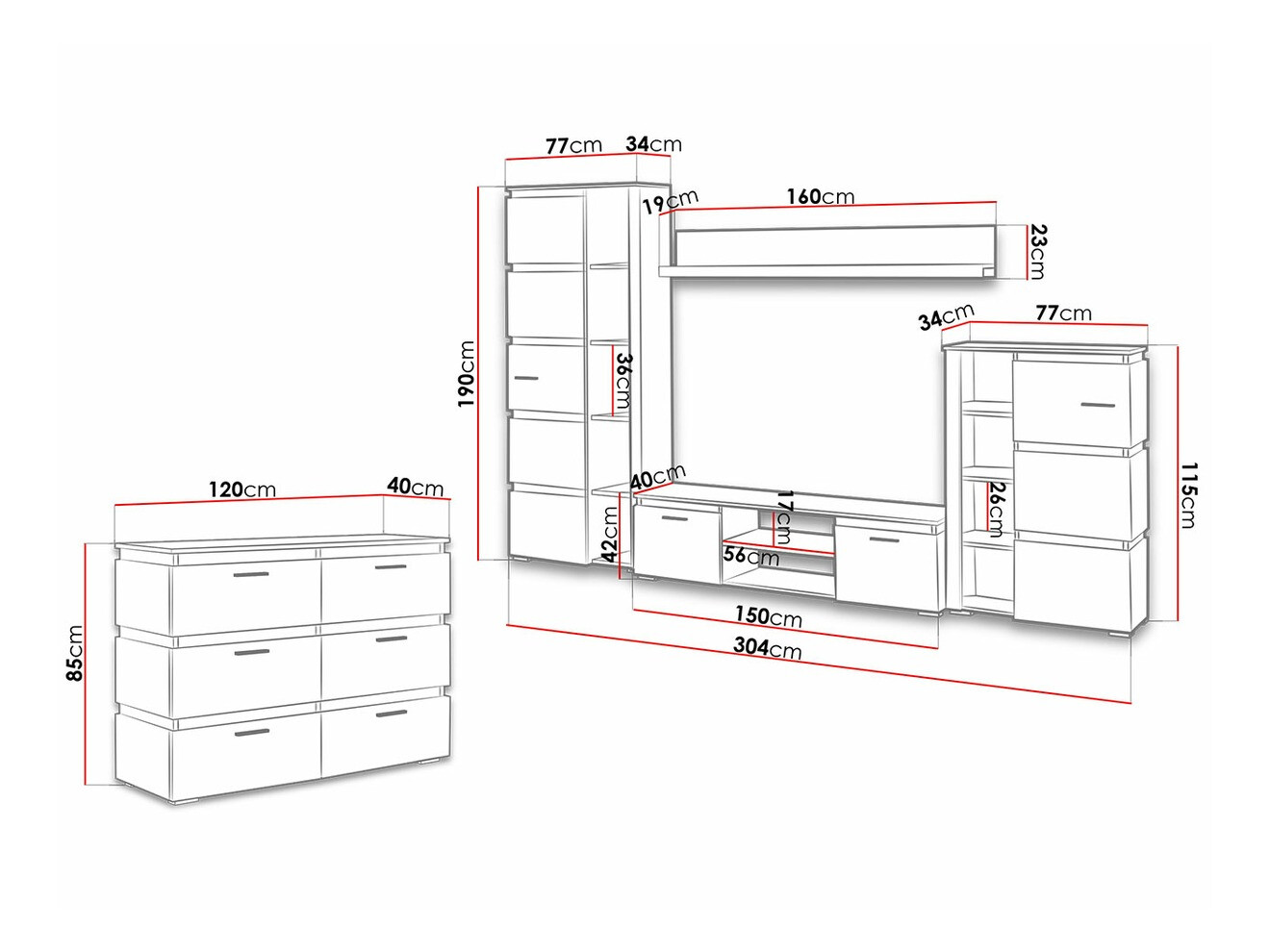 Woonkamerset Tucson 125