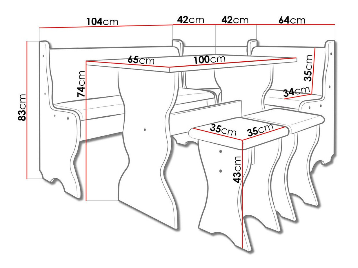 Keukenhoek Reading 100 (Sonoma eik + Alfa 08)
