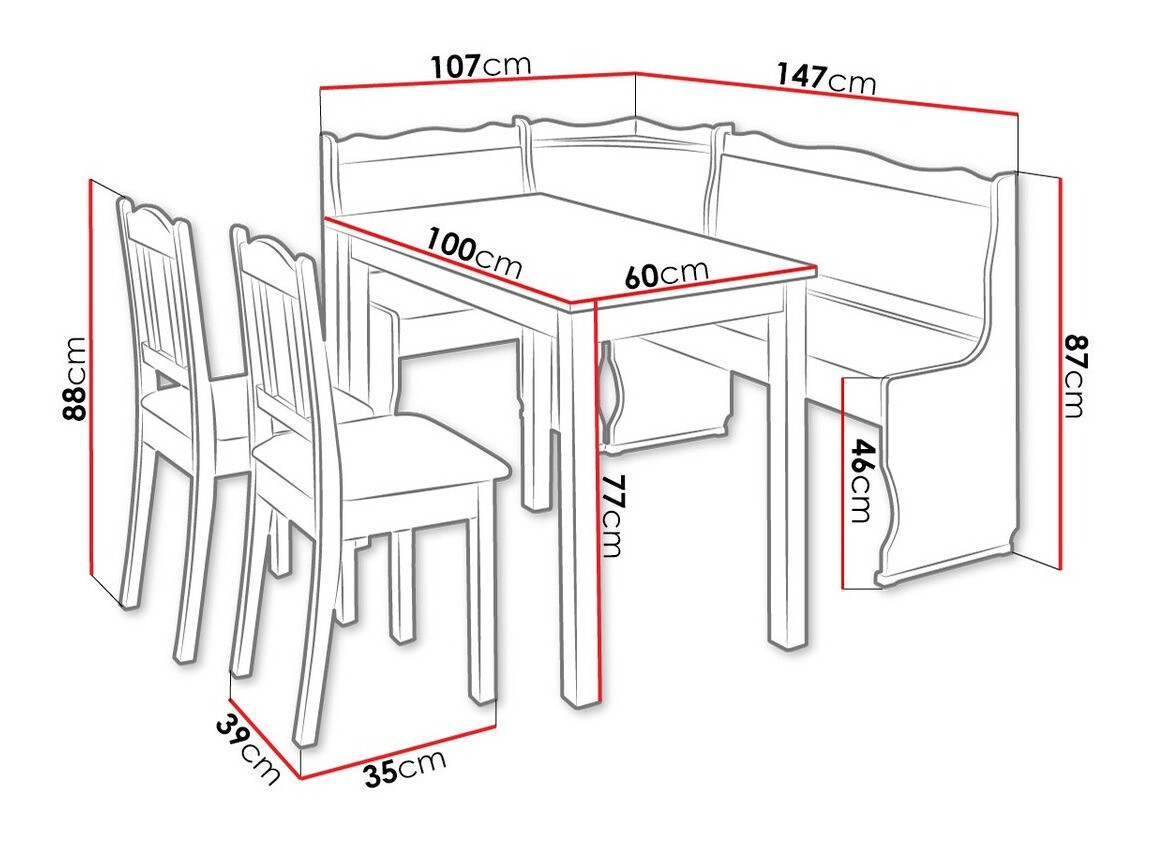 Keukenhoekmeubel Edmond 105