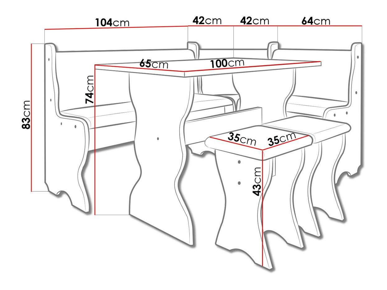 Keukenhoekmeubel Reading 100 (Wit + Alfa 13)