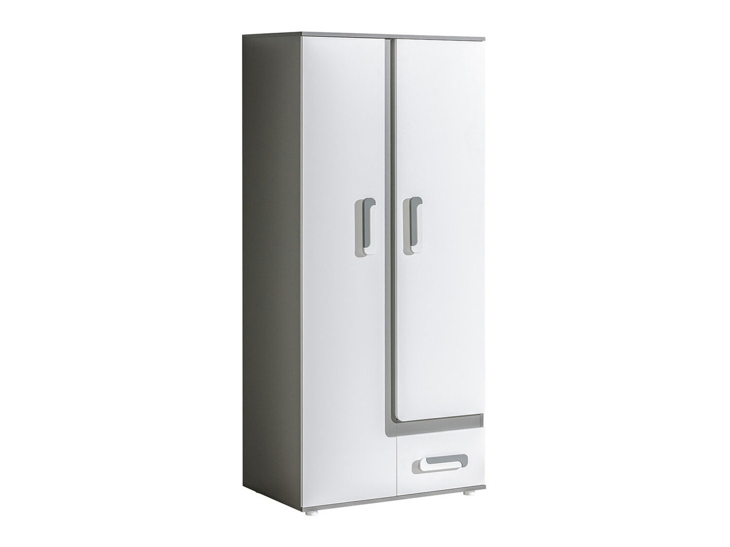 Kledingkast Aviseve 106 (Antraciet + Wit)