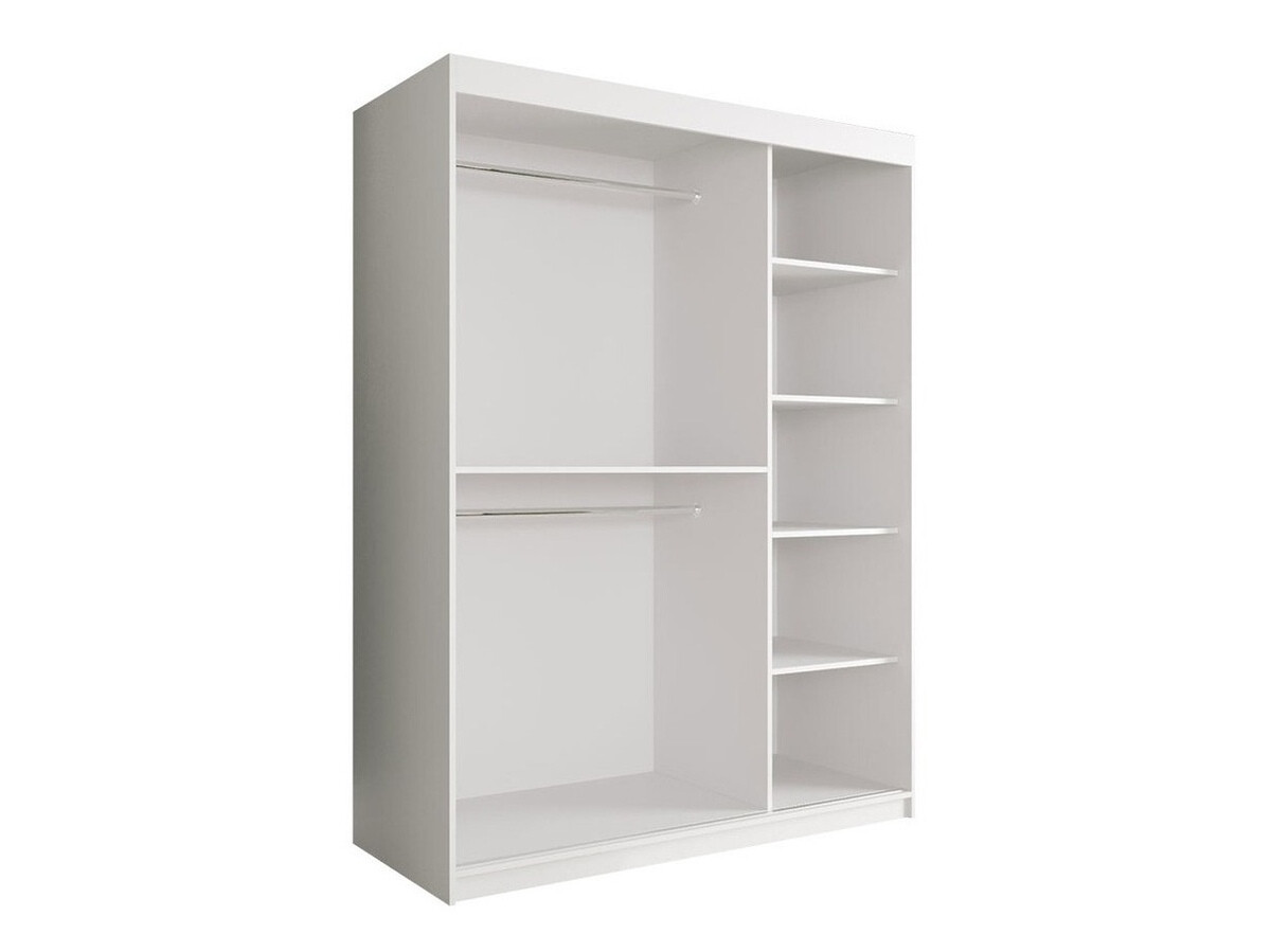 Kledingkast Hartford 260 (Matzwart + Wit marmer)