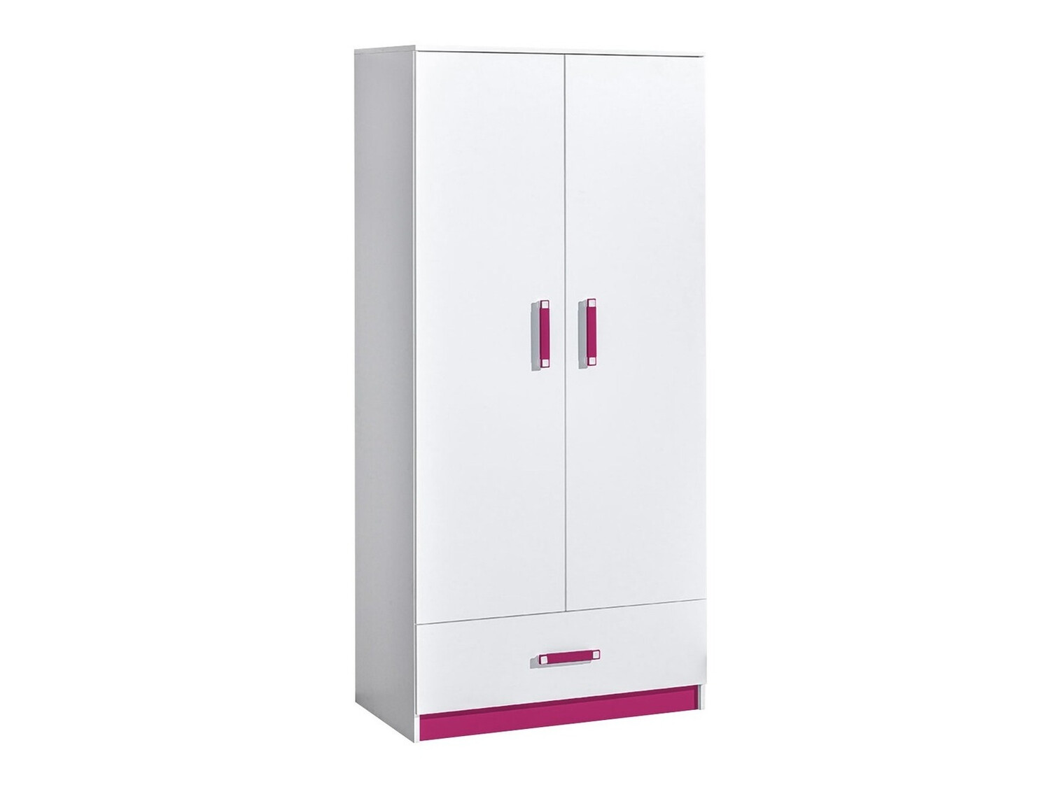 Kledingkast Sorviru 103 (Wit + Roze)