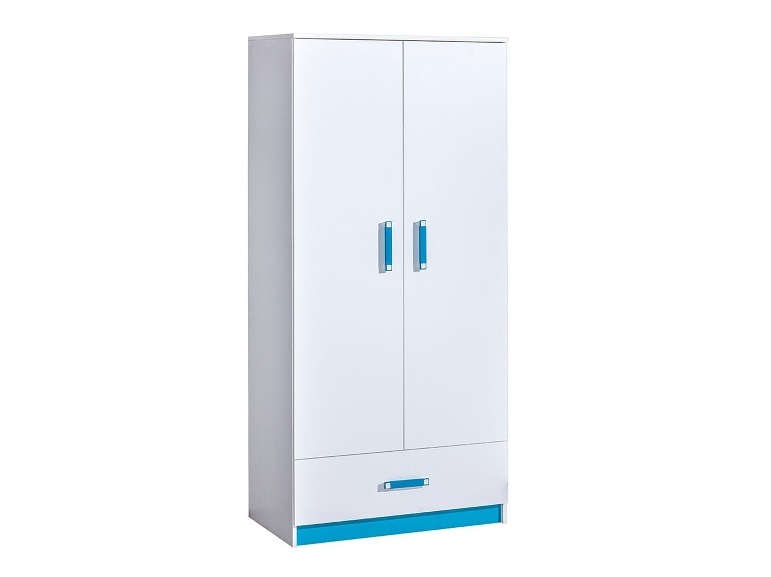 Kledingkast Sorviru 103 (Wit + Turquoise)